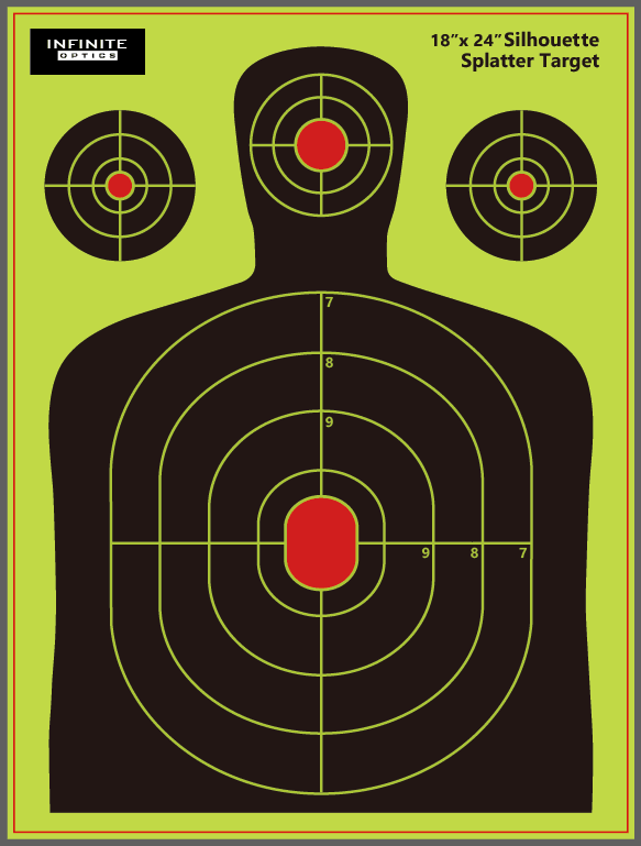 Splat Target Cut Out 25 PACK 18x24 SPLATTER BURST TARGETS – INFINITE OPTICS CORP