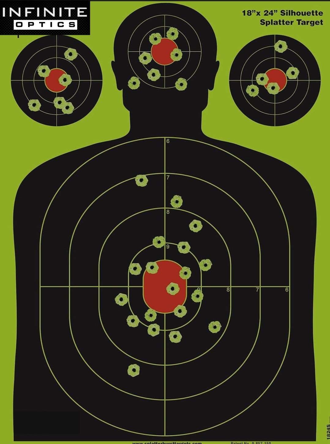 Target 25 25 PACK 18x24 SPLATTER BURST TARGETS – INFINITE OPTICS CORP